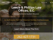 Tablet Screenshot of leeceandphillips.com